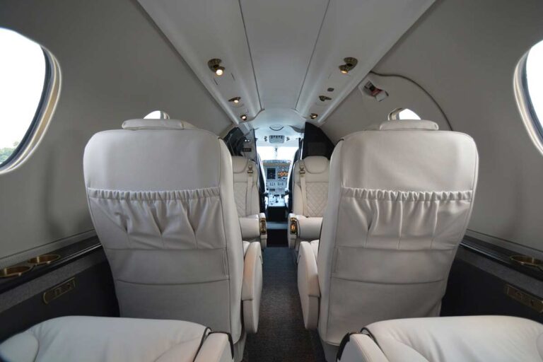Aircraft refurbishment - new premium interior with backseat pockets