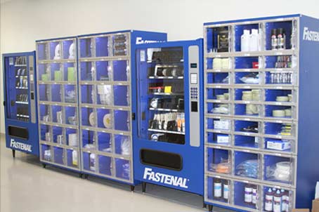 Image of Fastenal dispenser in our parts department